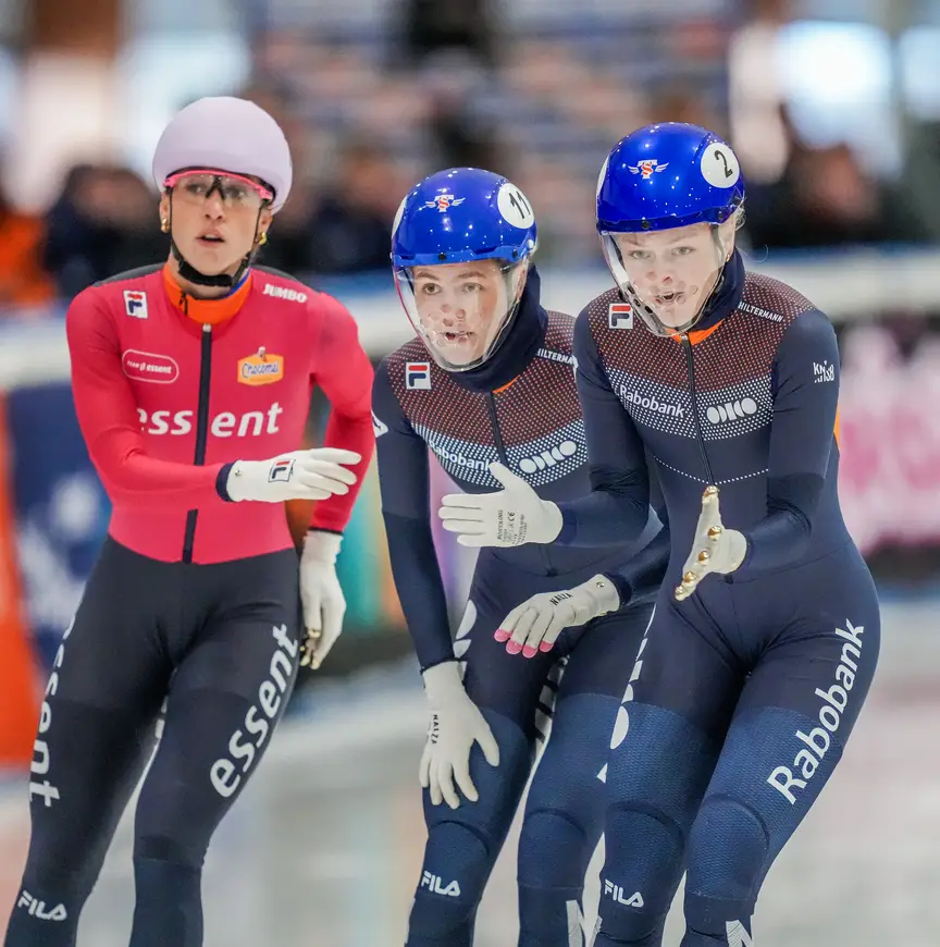 NK shorttrack finish 1000 m vrouwen