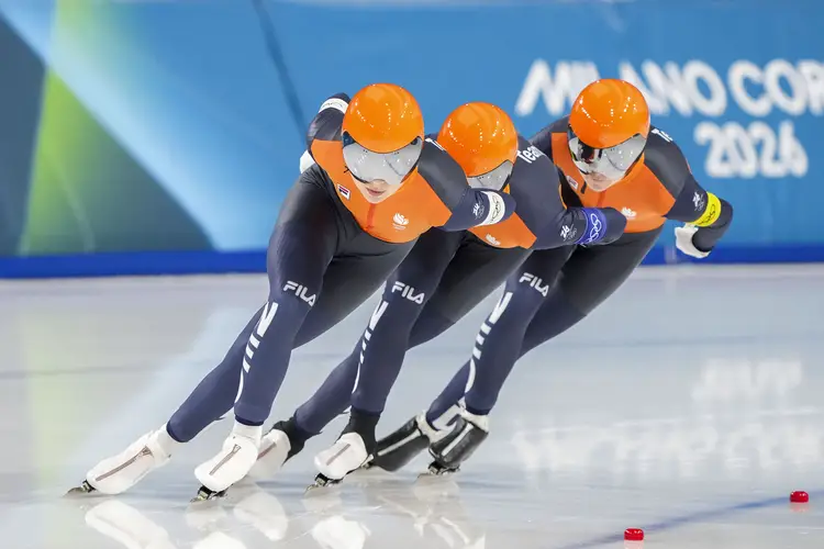 Team Pursuit vrouwen OS Milaan. kwartfinale