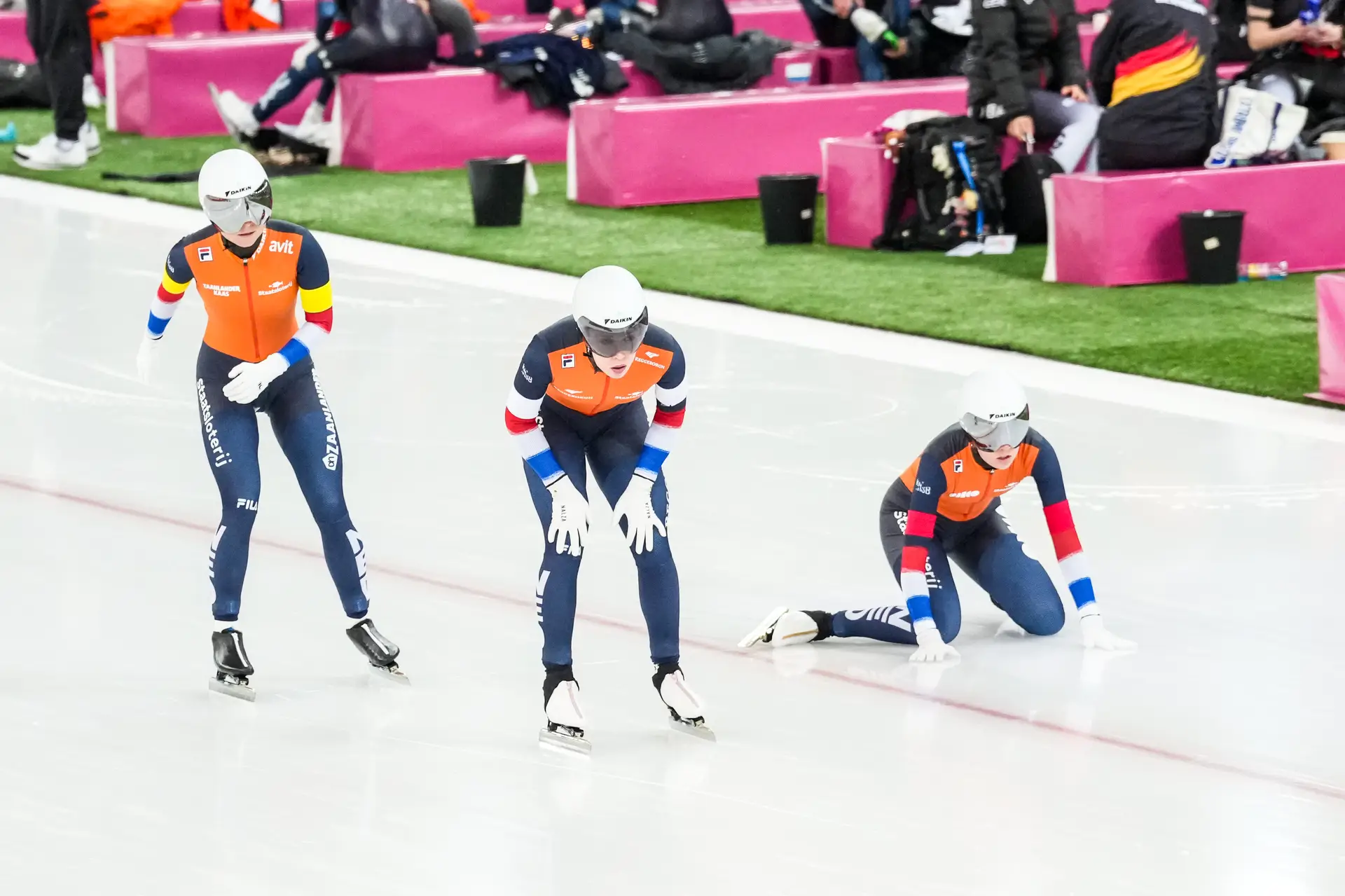 Valpartij Kim Talsma op team pursuit