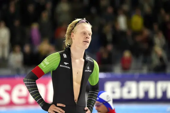 Tim Prins niet echt blij na 1500 m WCKT