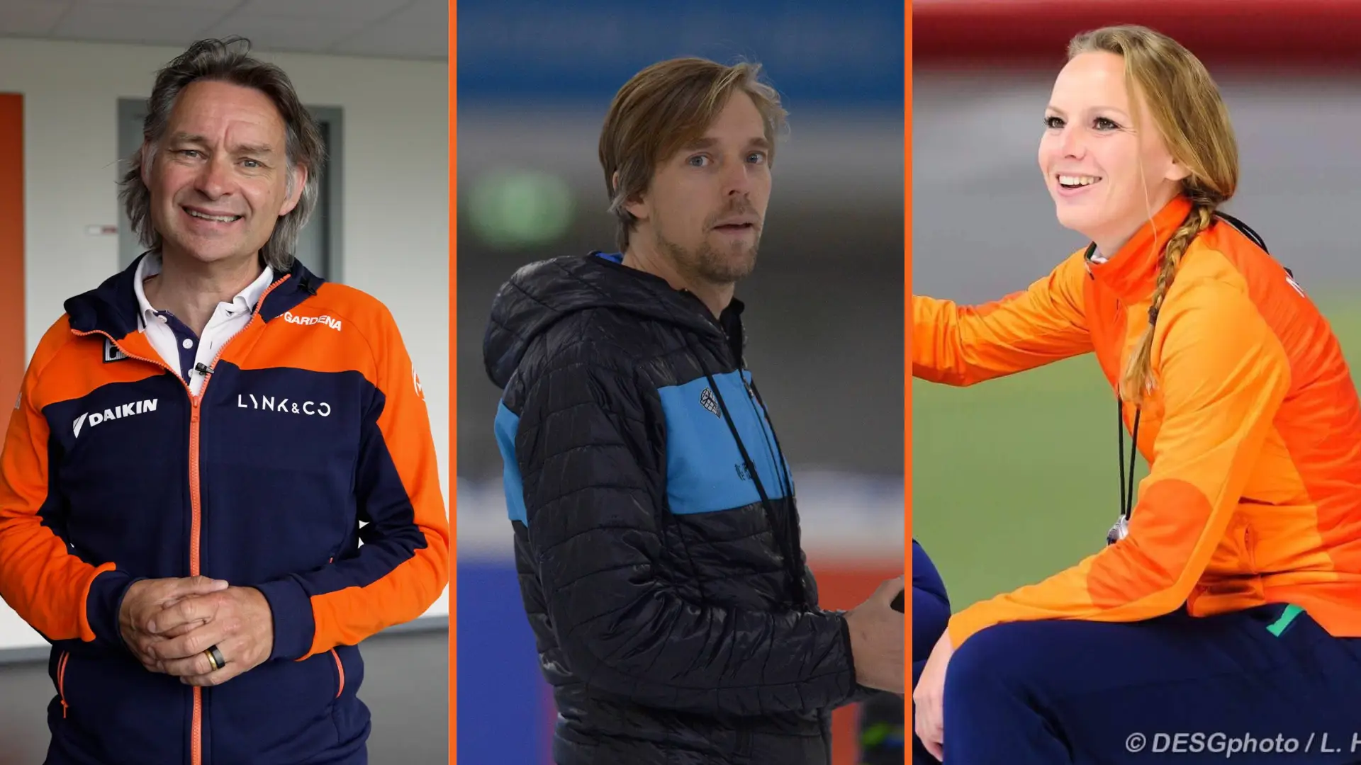 Coaches over shorttrack (Jeroen Otter, Ingmar van Riel en Jetske Wiersma)