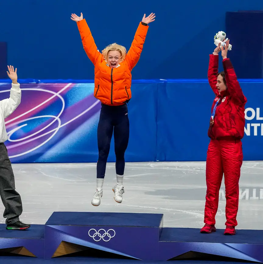 Uitzinnig podium vrouwen OS 500 m