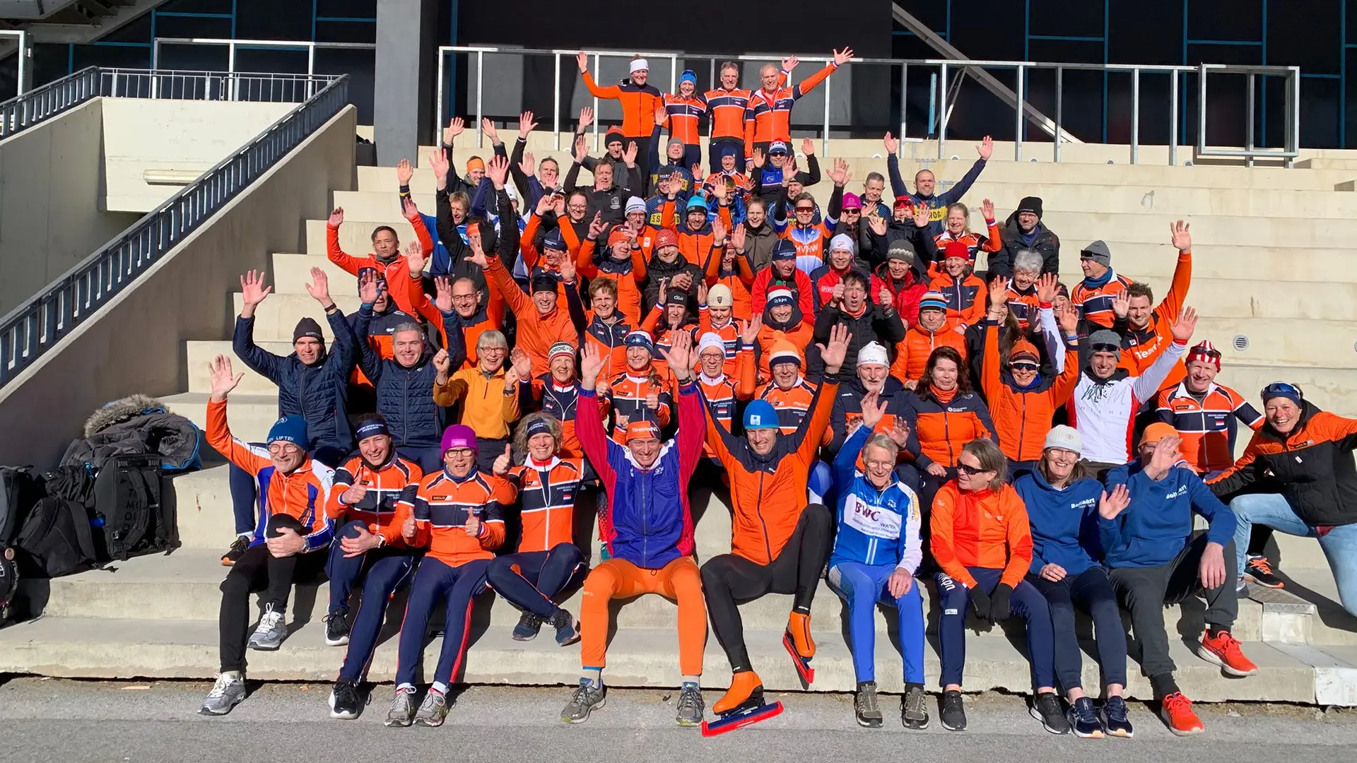 De Nederlandse deelnemers aan het WK Masters Sprint 2026 in Innsbruck.