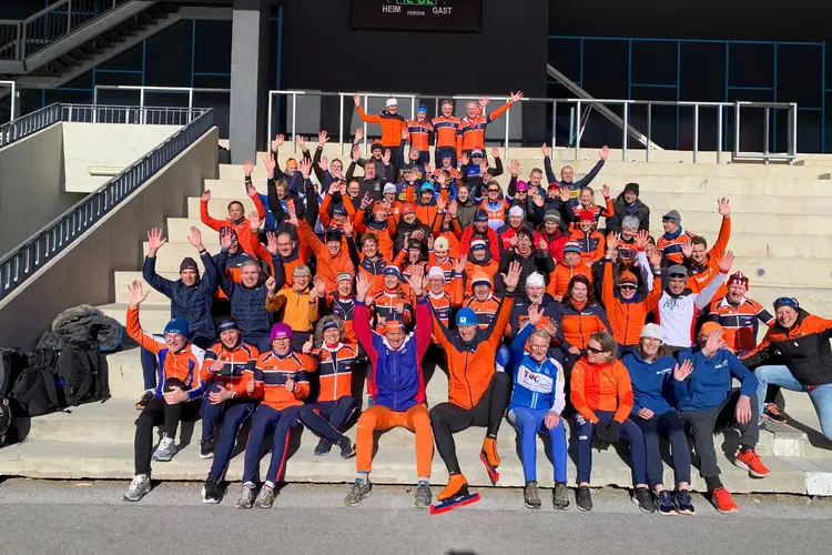 De Nederlandse deelnemers aan het WK Masters Sprint 2026 in Innsbruck.