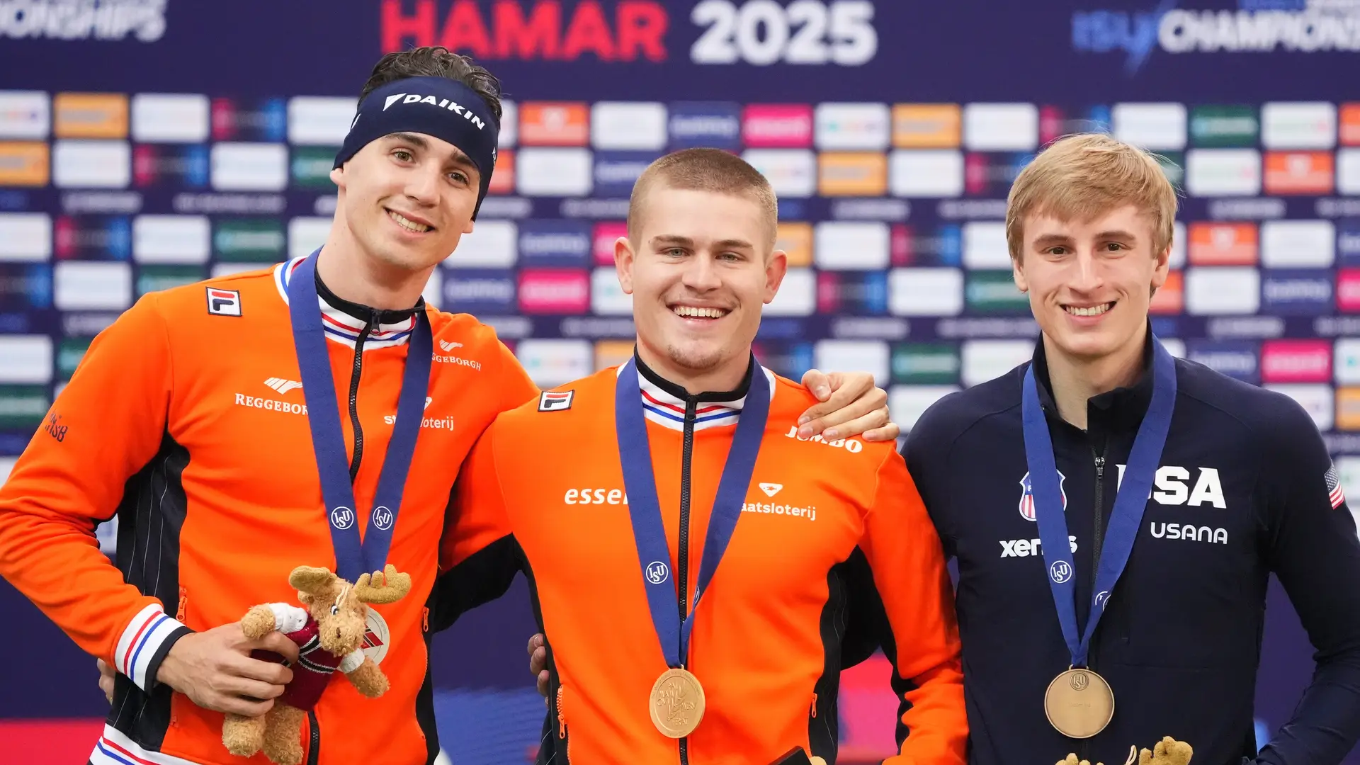 WK-podium 1000 meter 2025