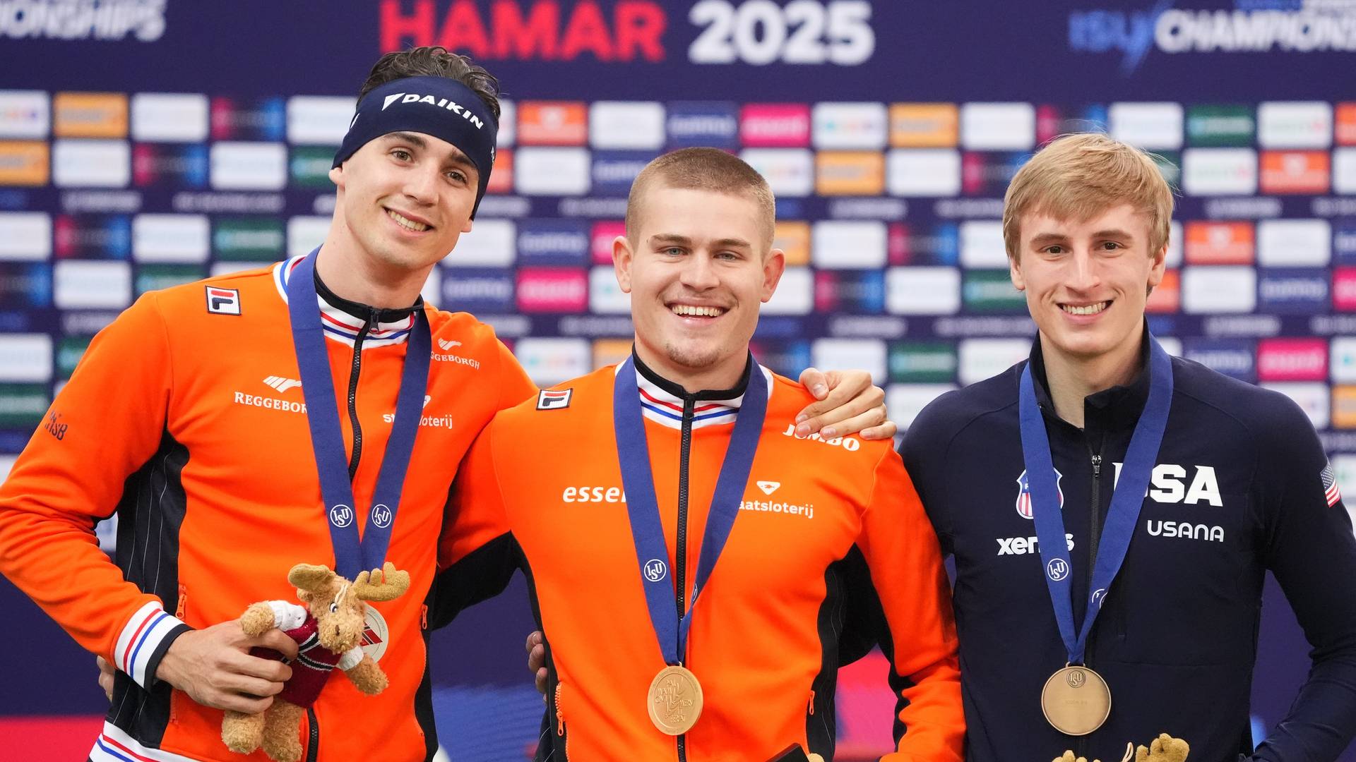 WK-podium 1000 meter 2025