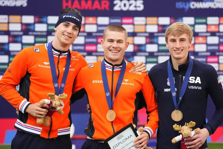 WK-podium 1000 meter 2025