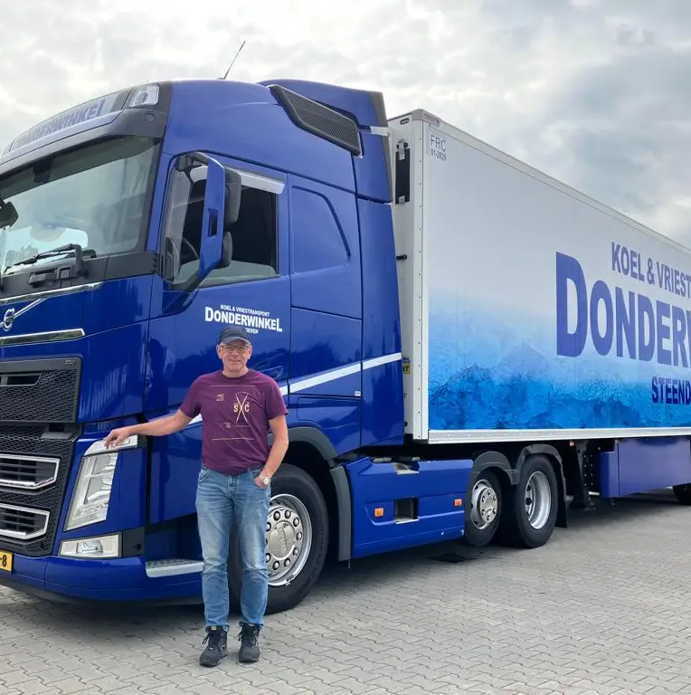 Han Raterink als vrachtwagenchauffeur