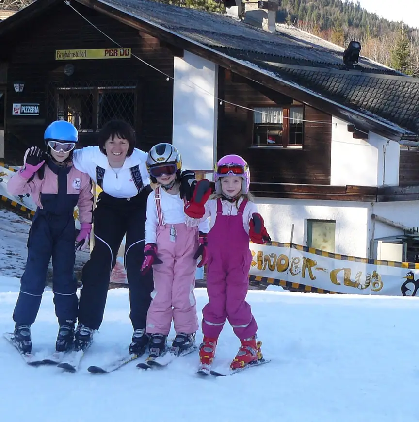 Op wintersport met het gezin