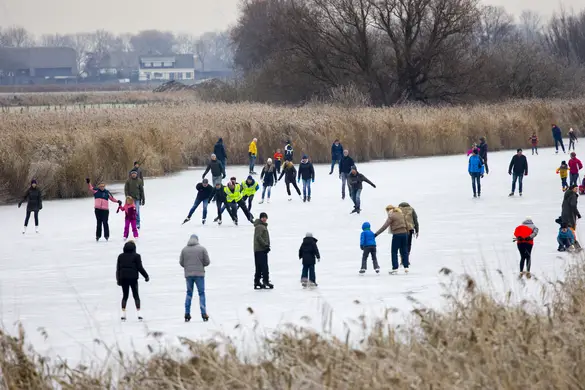 Schaatsen op natuurijs