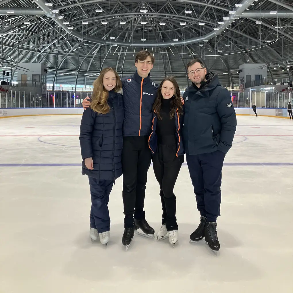 Verhaegh en Van Geffen met hun coaches