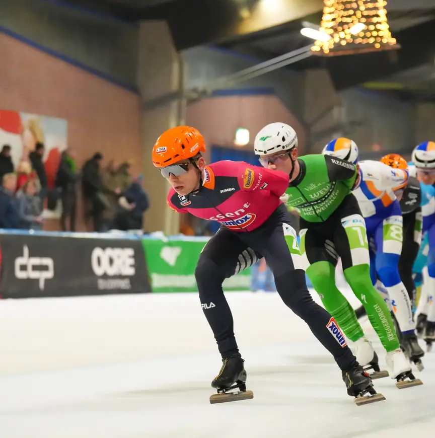 Visser op kop, Ten Cate daar (uiteraard) achter.