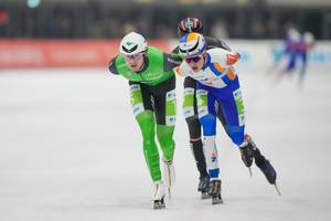 Jordy van Workum en Ronald Haasjes in de achtervolging in Utrecht