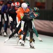 Femke Mossinkoff in het peloton