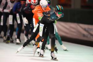 Femke Mossinkoff in het peloton