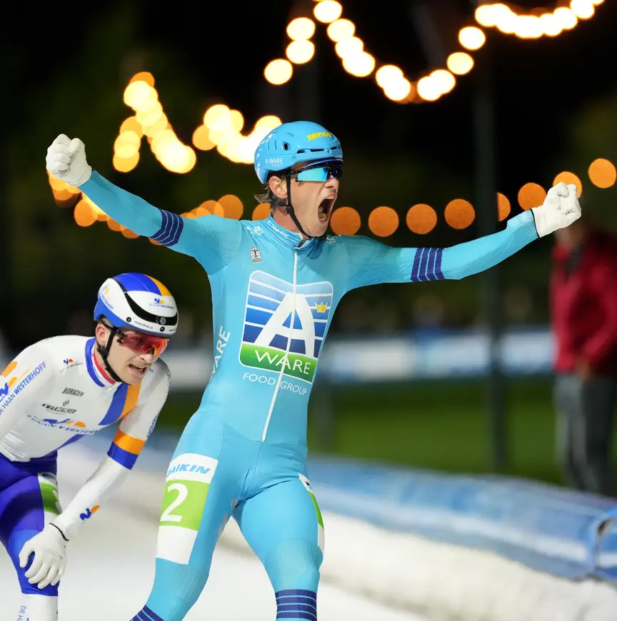 Daan Gelling juicht voor plek twee