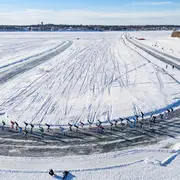 Het mannenpeloton in Luleå