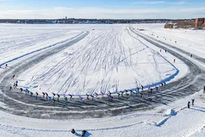 Het mannenpeloton in Luleå