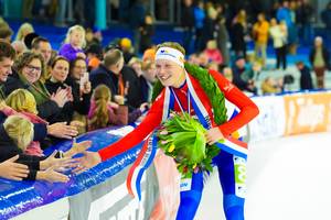 Een ereronde voor de nieuwe Nederlands kampioen
