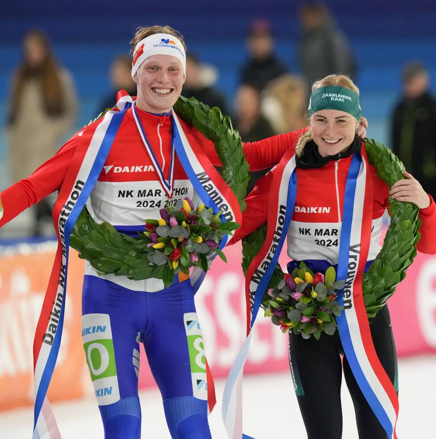 Christian Haasjes en Marijke Groenewoud winnen Daikin NK Marathon 2025