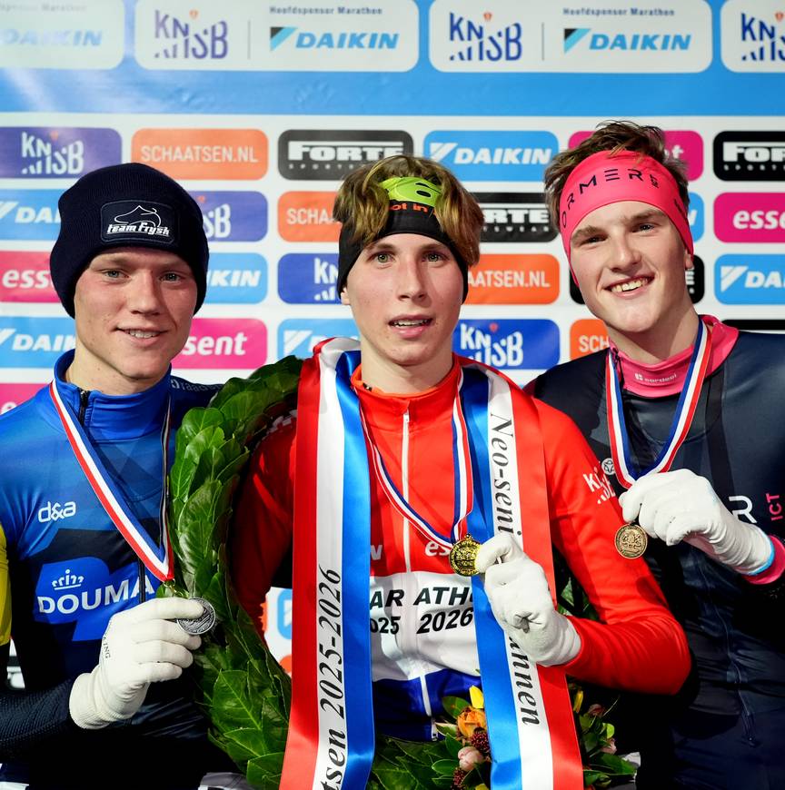 Het podium bij de neo-senioren