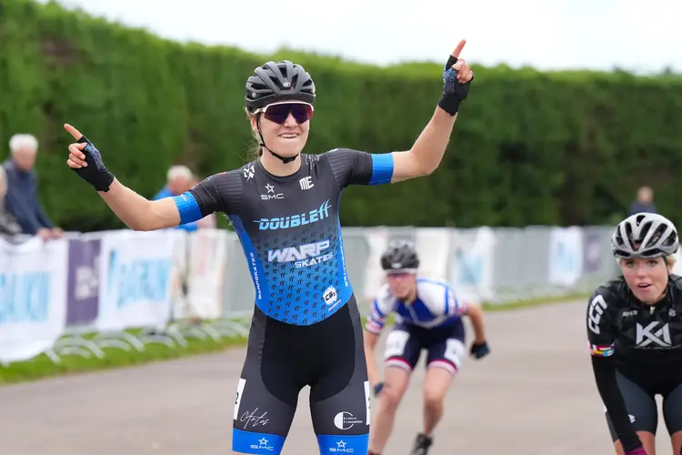 Jet Fransen verrast op de one lap bij het NK in Medemblik