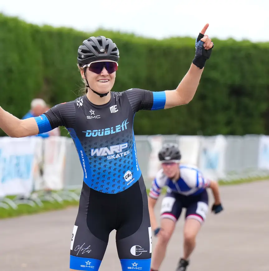 Jet Fransen verrast op de one lap bij het NK in Medemblik