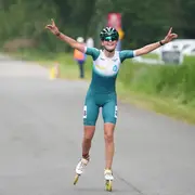 Sofia Schilder wint de marathon inline cup wedstrijd solo
