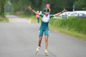 Sofia Schilder wint de marathon inline cup wedstrijd solo