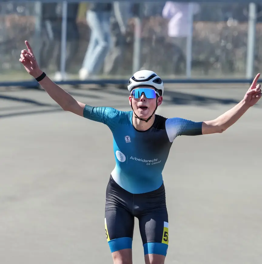 Joel Haasjes, baanwedstrijd De Westereen, 5 april 2025