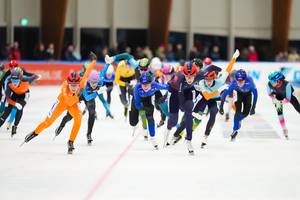 De beloften vrouwen sprinten om de winst in Leeuwarden