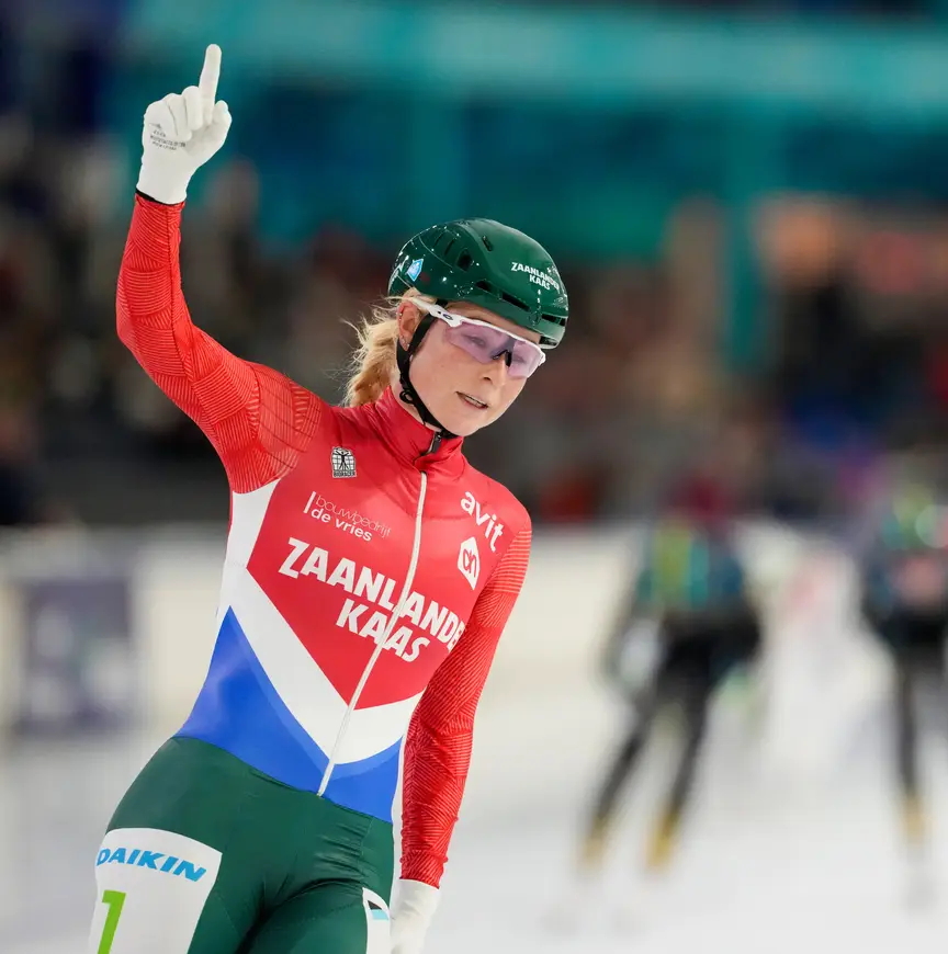 Marijke Groenewoud wint in Heerenveen