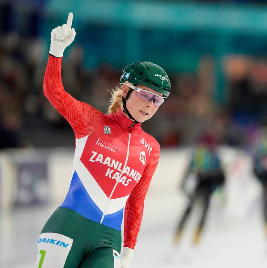 Marijke Groenewoud wint in Heerenveen
