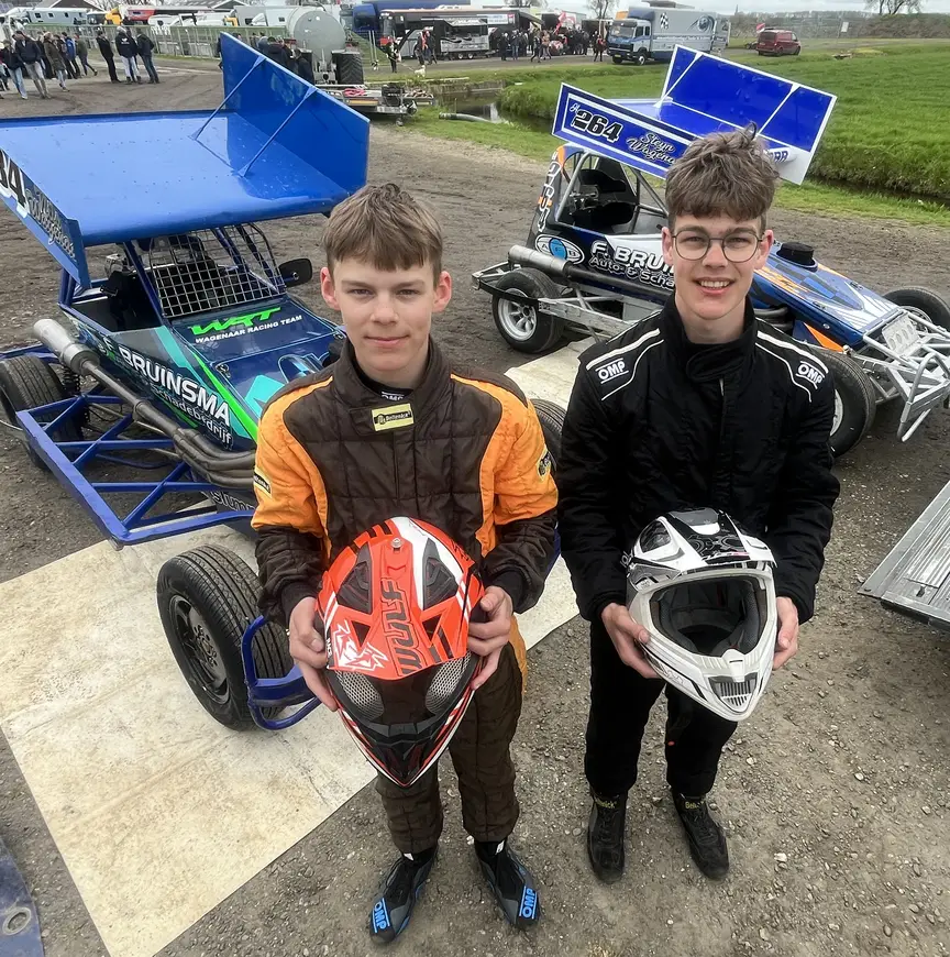 Nils en Steyn Wagenaar, autocross Blauwhuis, 20 april 2025