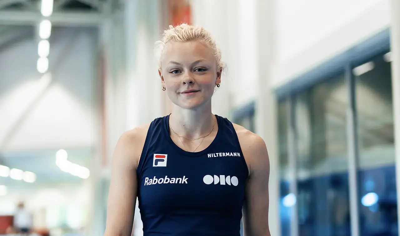 Xandra Velzeboer in trainingshal
