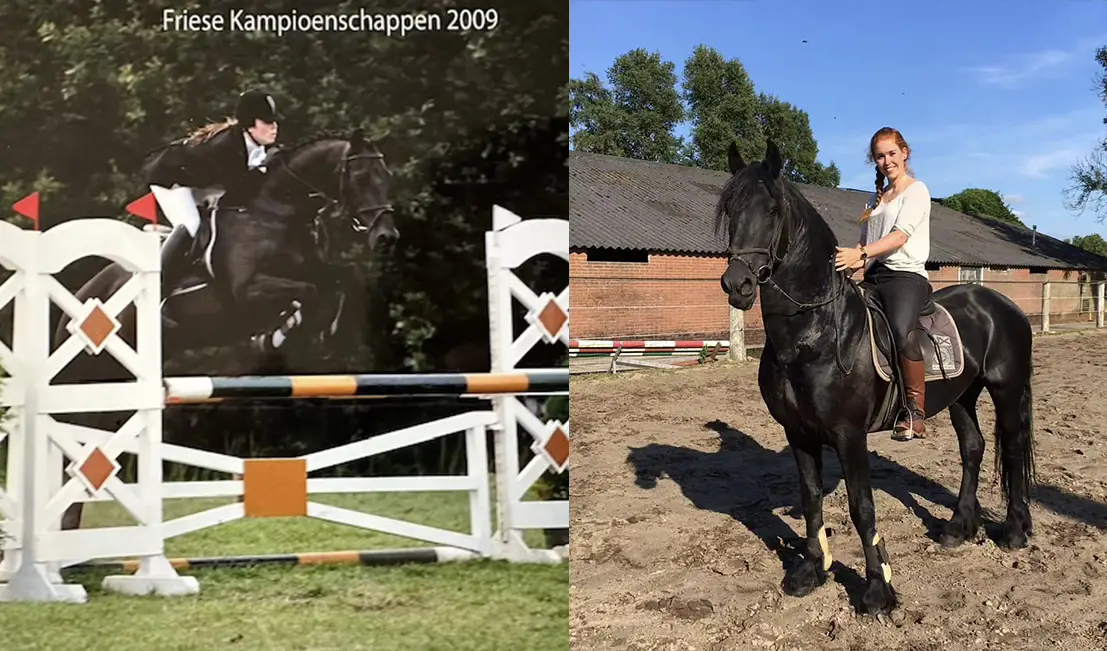 Antoinette Rijpma-de Jong op het paard