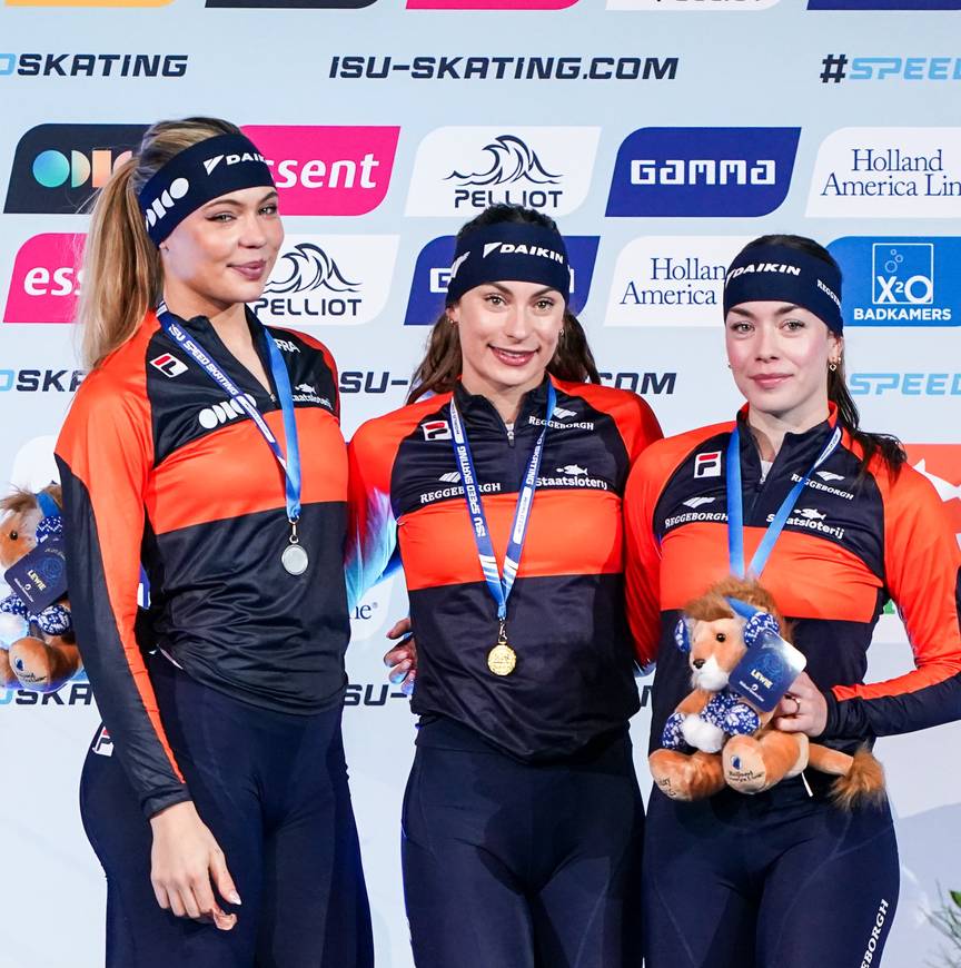Podium 500m vrouwen