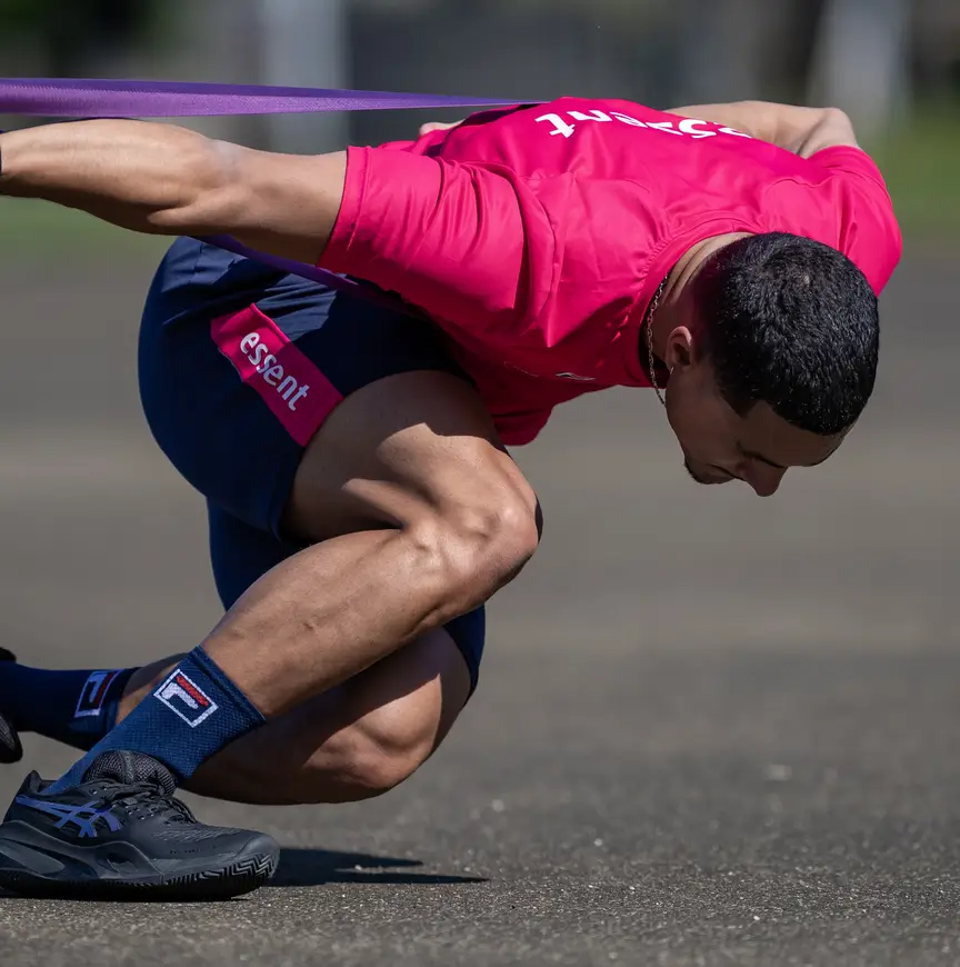 Diniz eerste trainingskamp Essent elastiek