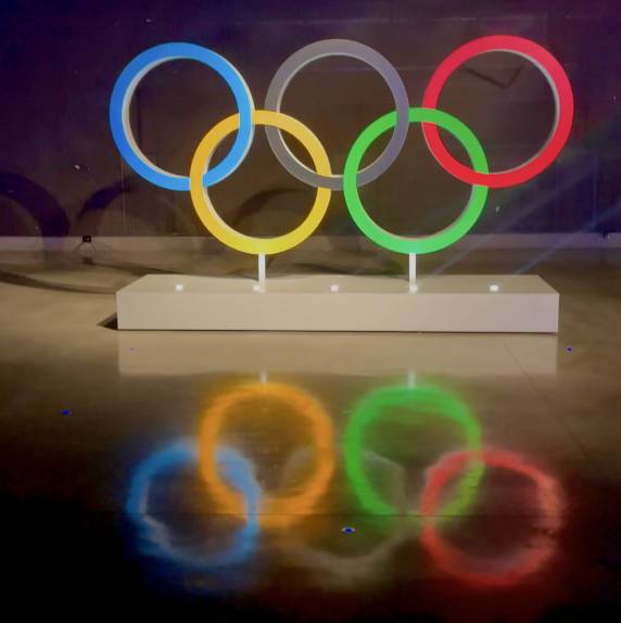 Olympische ringen in Milaan