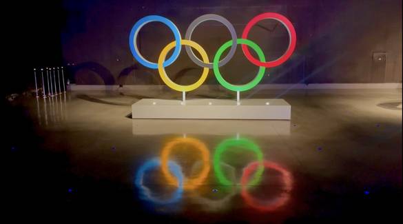 Olympische ringen in Milaan