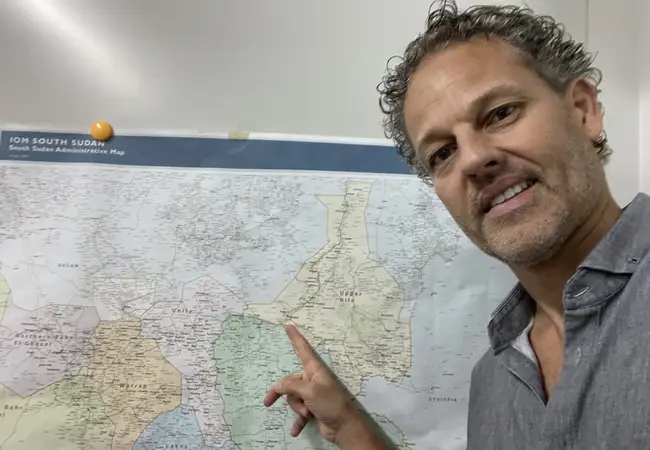 Alex Velzeboer in Zuid Soedan