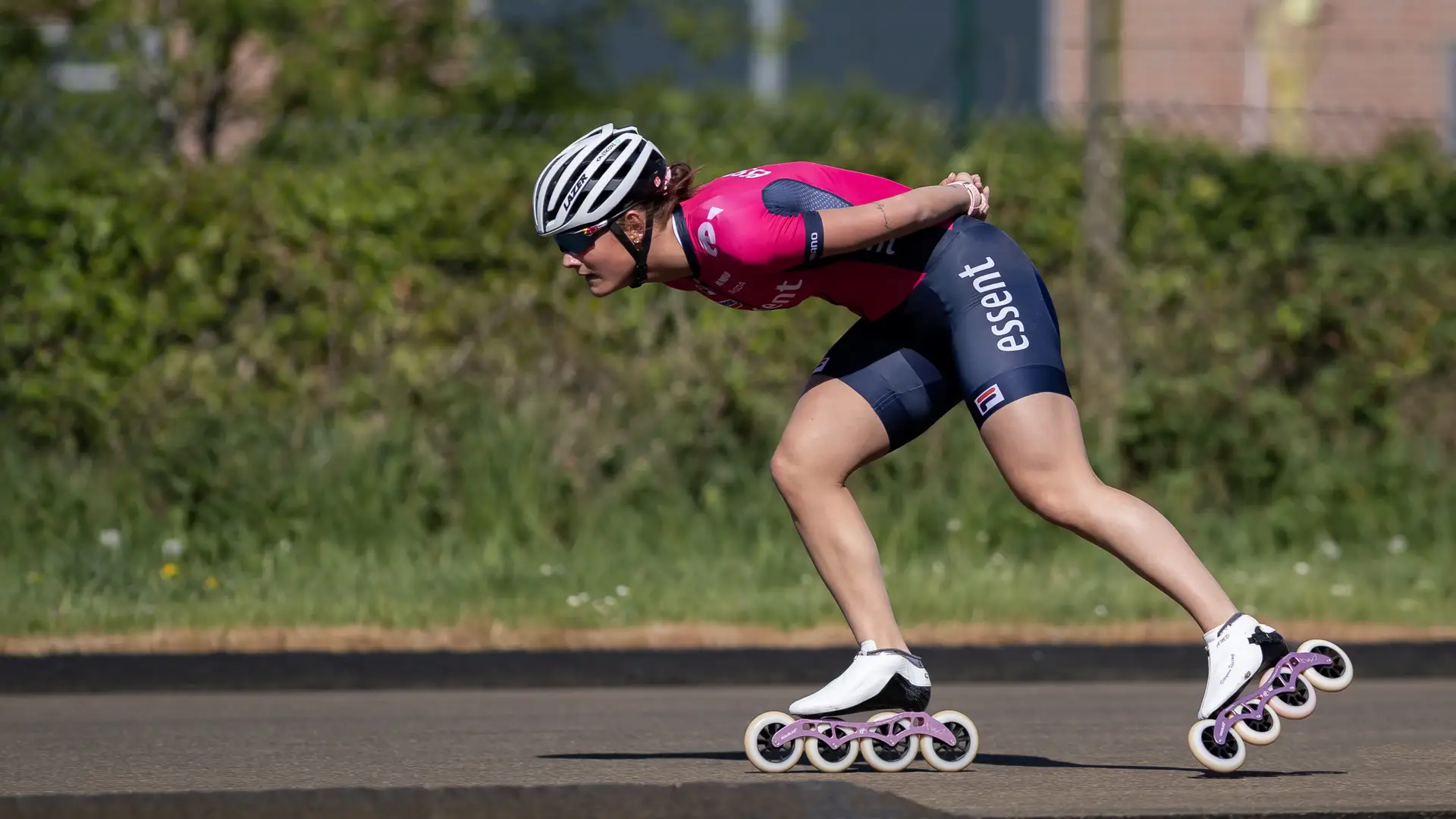Angel Daleman op inlineskates
