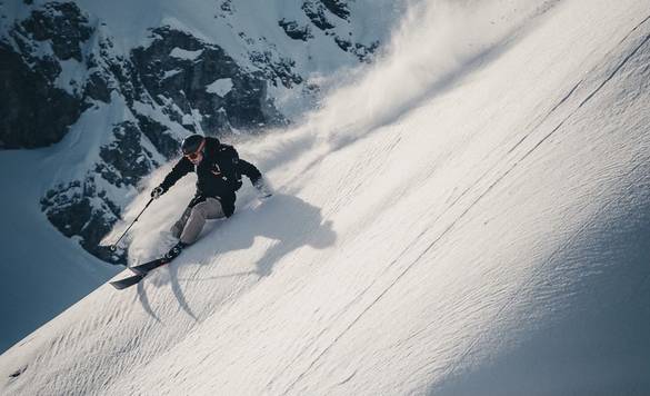 Mark Tuitert skiënd in Davos